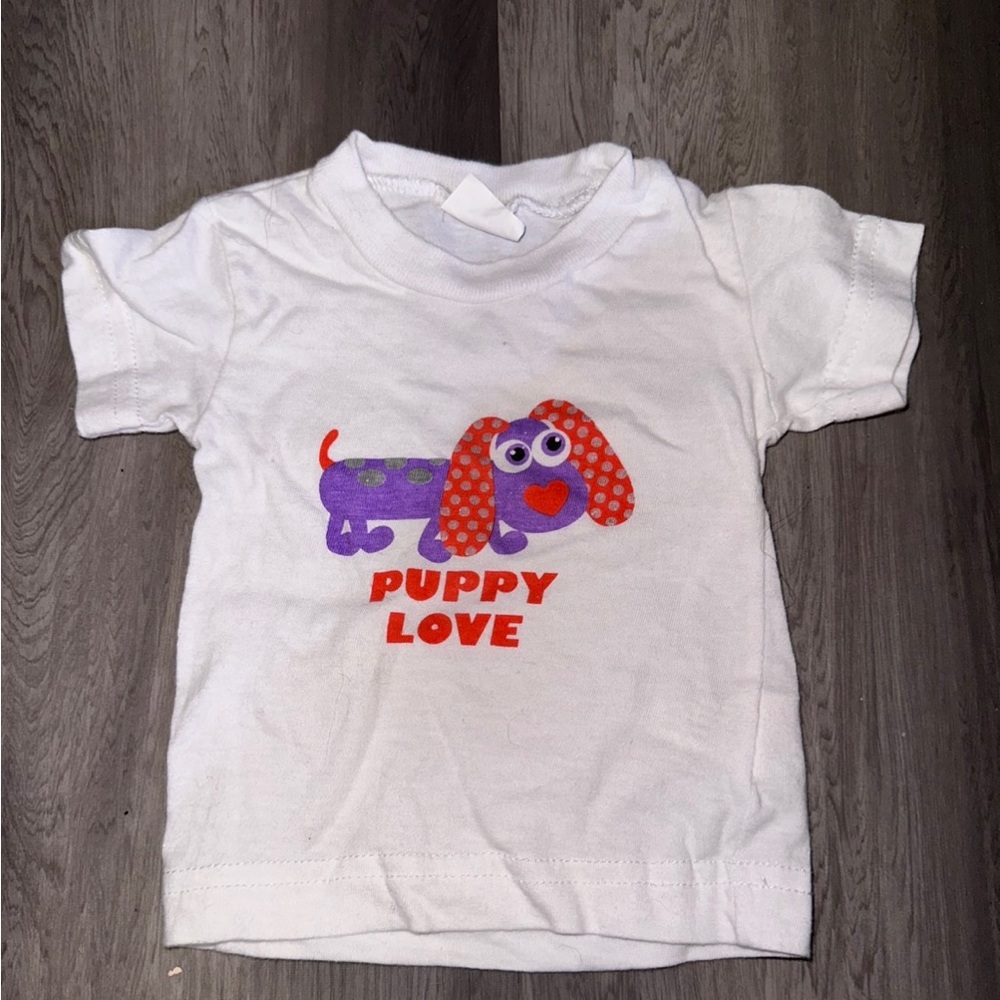 Build A Bear Workshop Puppy Love Weenie Dog tee Shirt BABW HTF RARE RED PURPLE